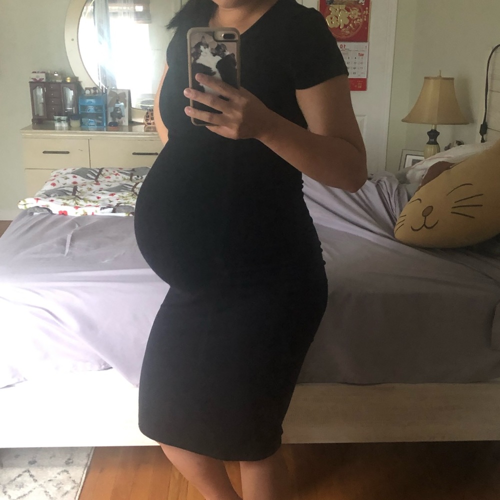 Maternity Short Sleeve Midi Dress